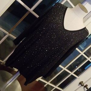 Blk 3/4 length sleeve blouse